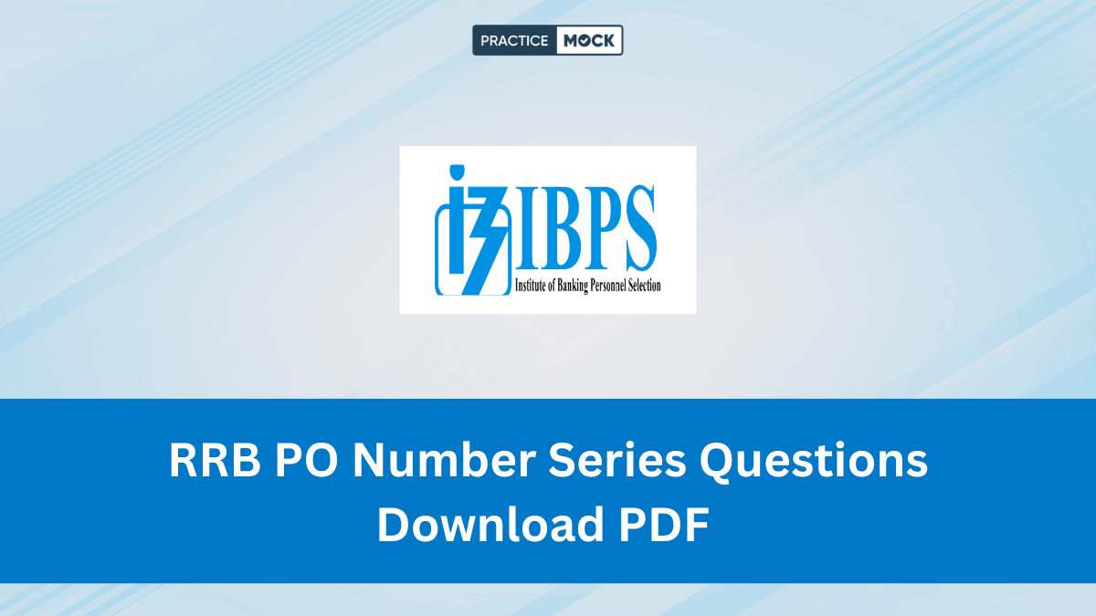RRB PO Number Series Questions, Download PDF 