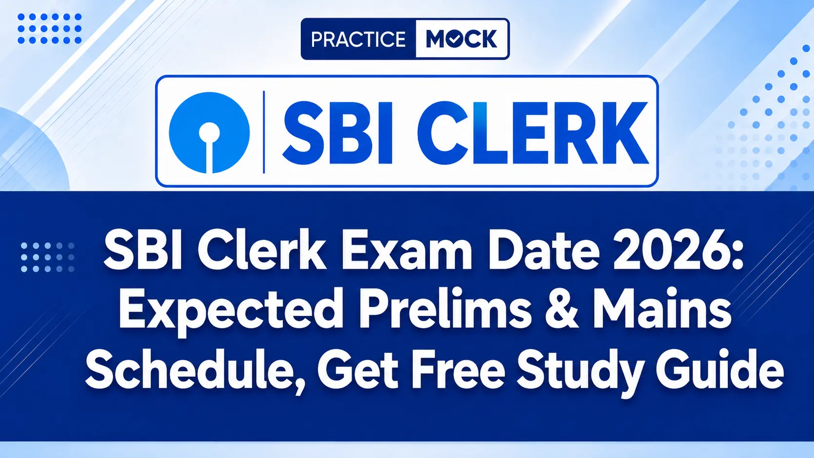 sbi clerk exam date 2026