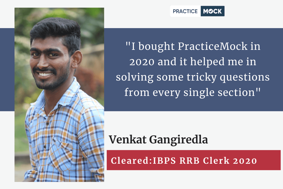 Success Story of Venkat Gangiredla who cleared RRB Clerk