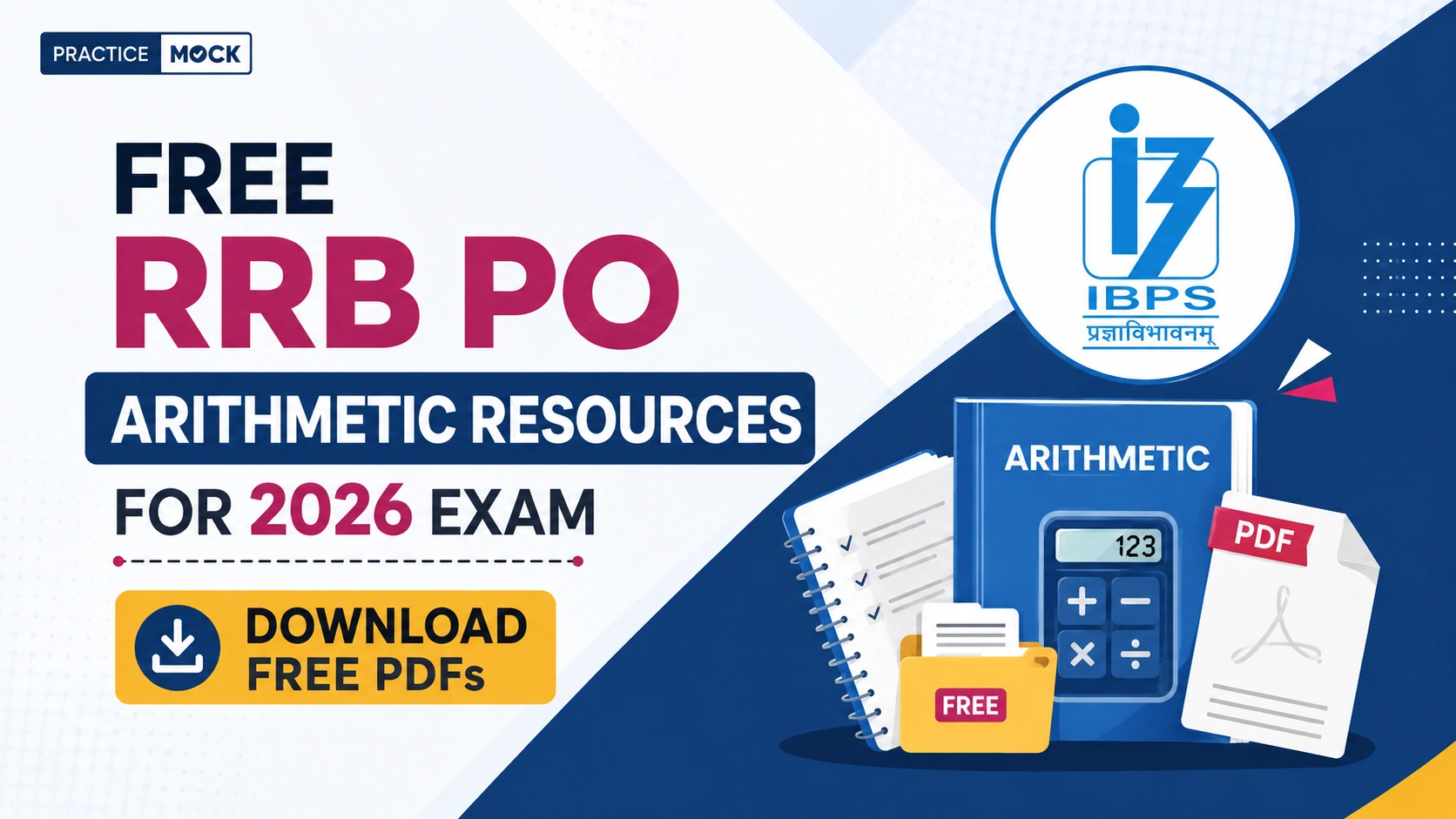 Free RRB PO Arithmetic Resources for 2026 Exam Download Free PDFs