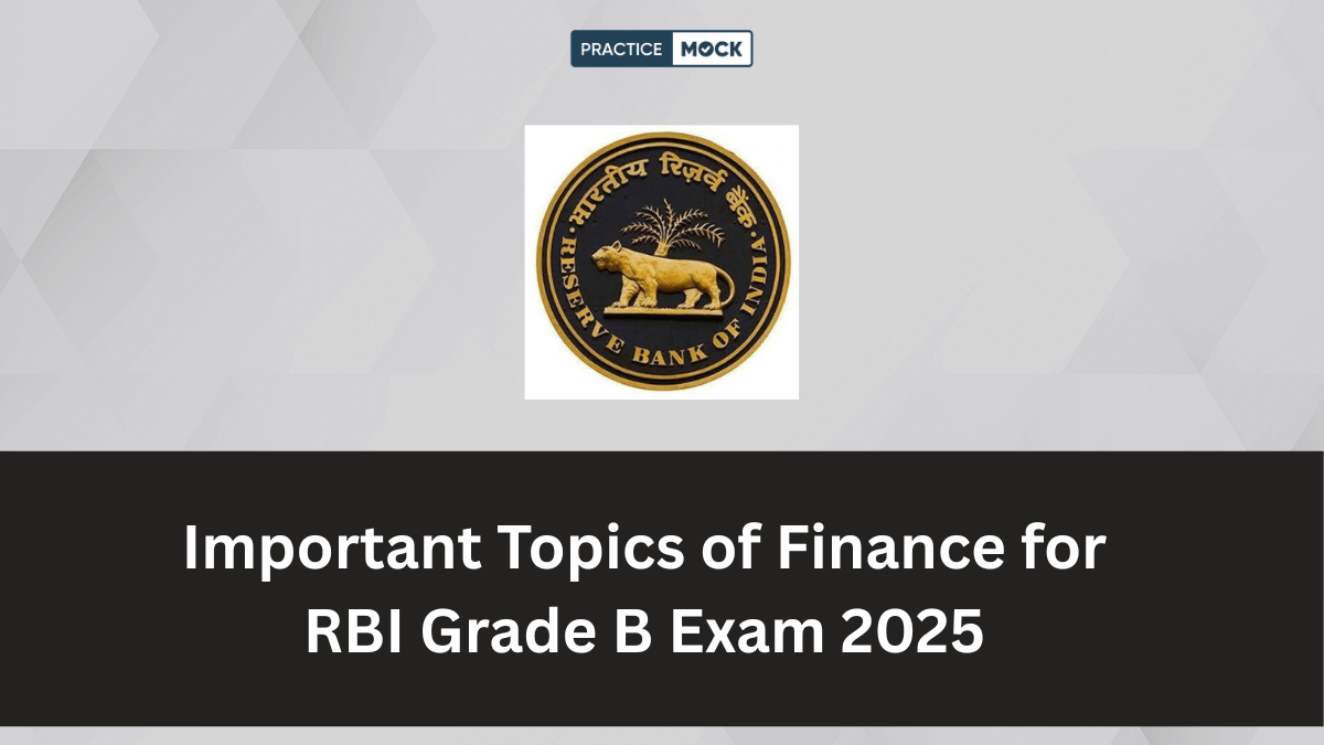 Important Topics of Finance for RBI Grade B Exam 2025