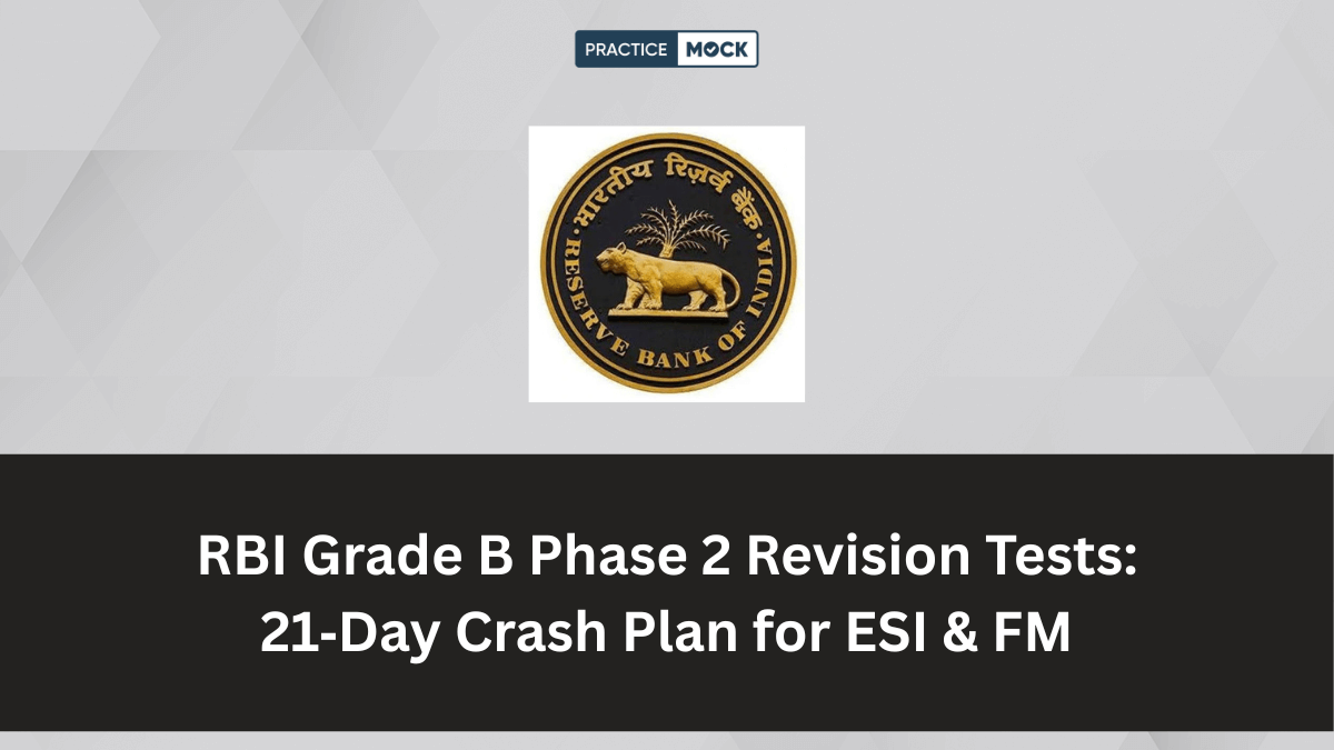 RBI Grade B Phase 2 Revision Tests 2025 for ESI & FM