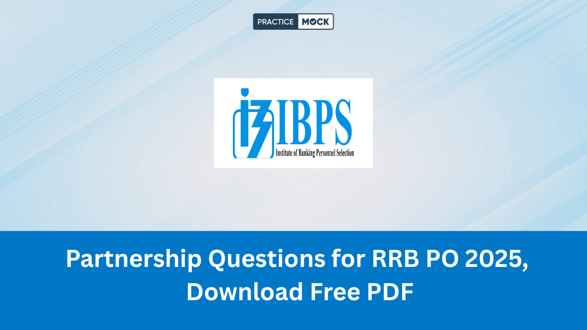 Partnership Questions for RRB PO 2025, Download Free PDF