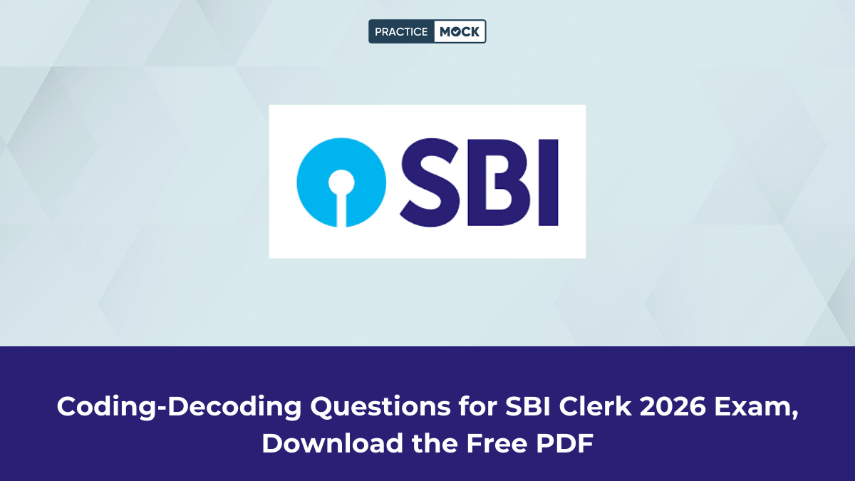 Coding-Decoding Questions for SBI Clerk 2026 Exam, Download the Free PDF