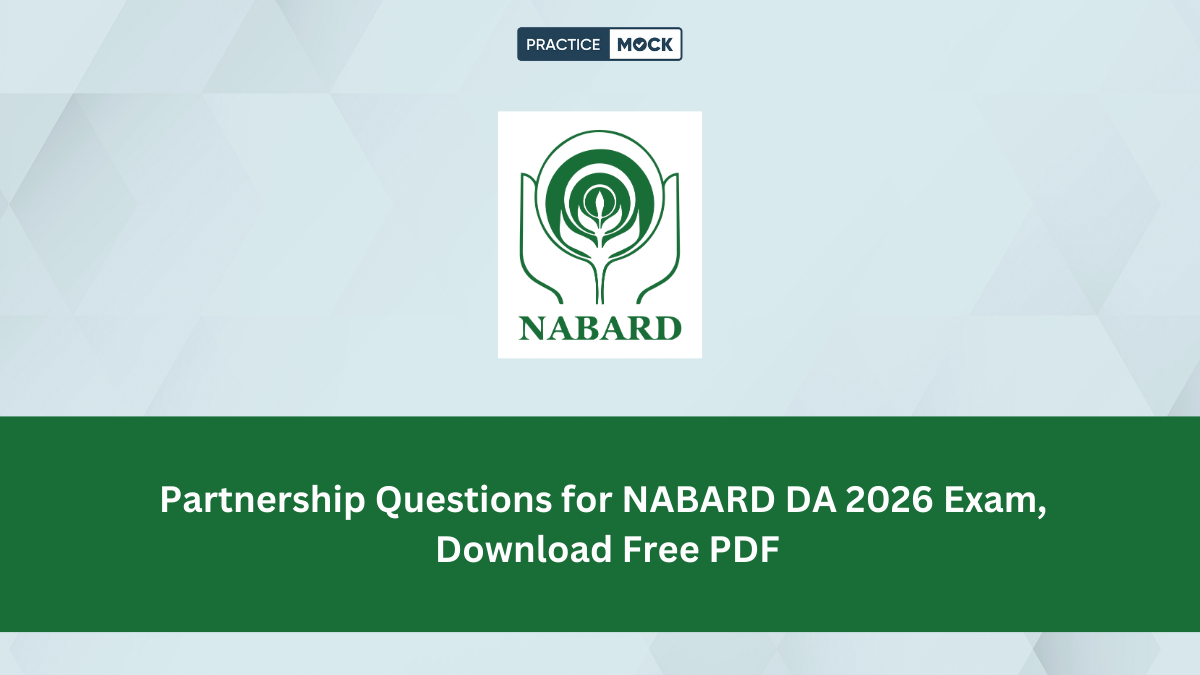 Partnership Questions for NABARD DA 2026 Exam, Download Free PDF