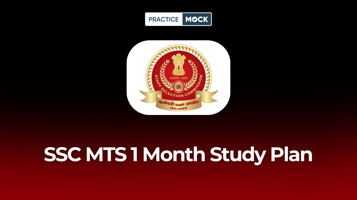 SSC MTS 1 Month Study Plan Your 30-Day Roadmap to Success