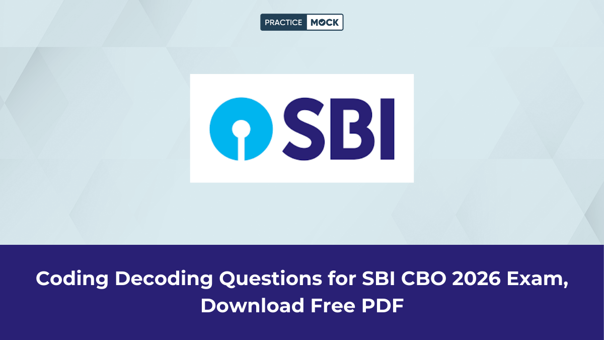 Coding Decoding Questions for SBI CBO 2026 Exam, Download Free PDF