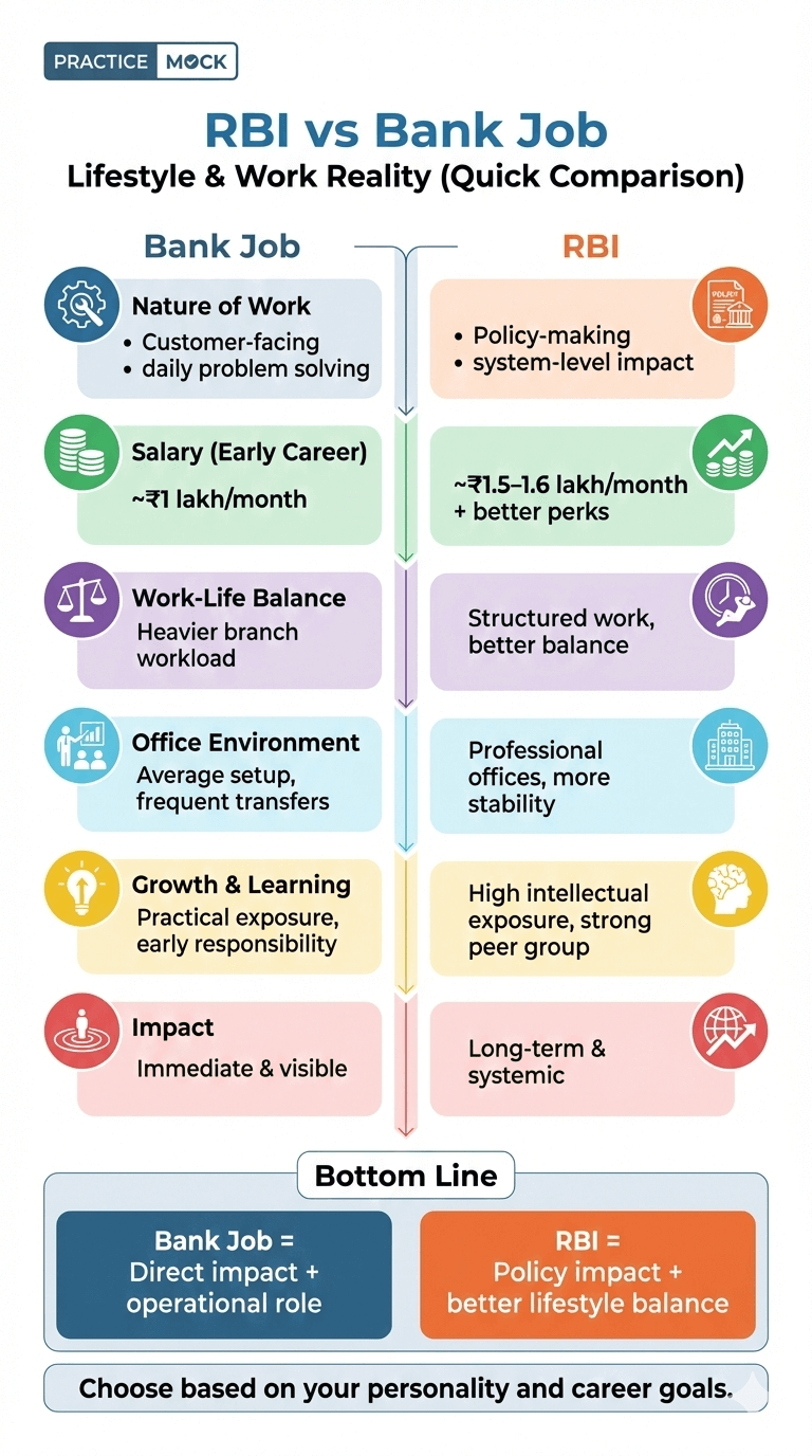 RBI vs Bank Job: Lifestyle & Work Reality