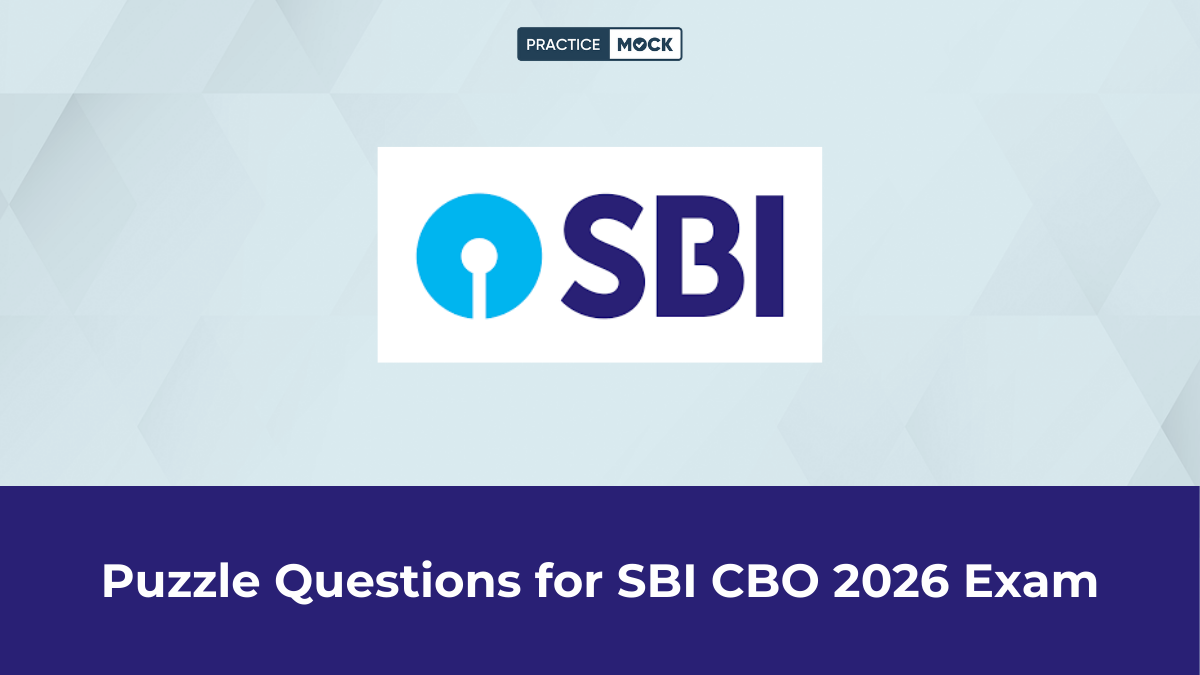 Puzzle Questions for SBI CBO 2026 Exam