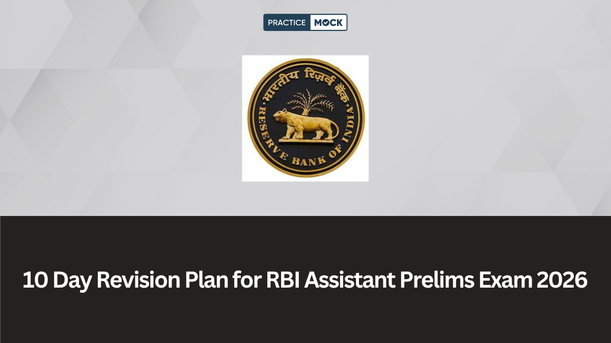 10 Day Revision Plan for RBI Assistant Prelims Exam 2026