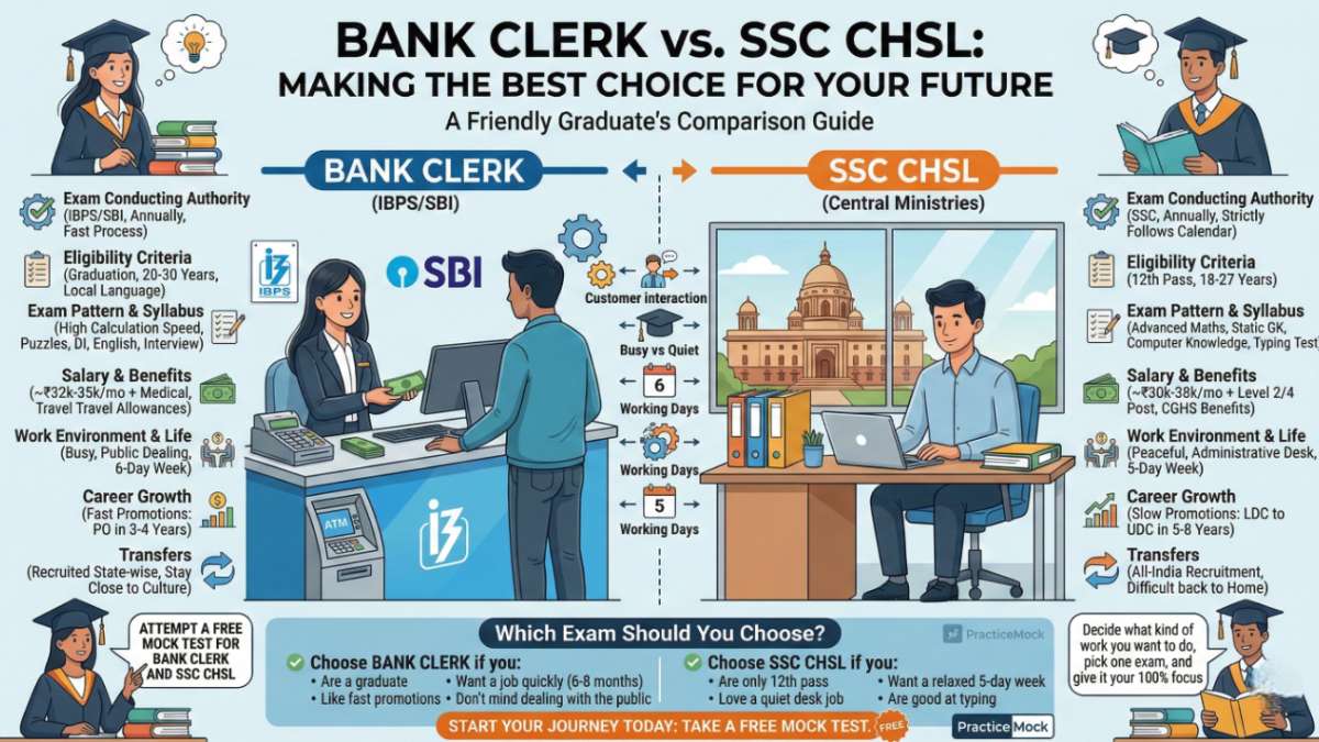 Bank Clerk vs SSC CHSL Which Exam Should You Choose