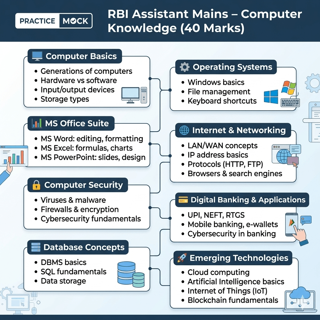 RBI Assistant Computer Knowledge Syllabus & Important Topics