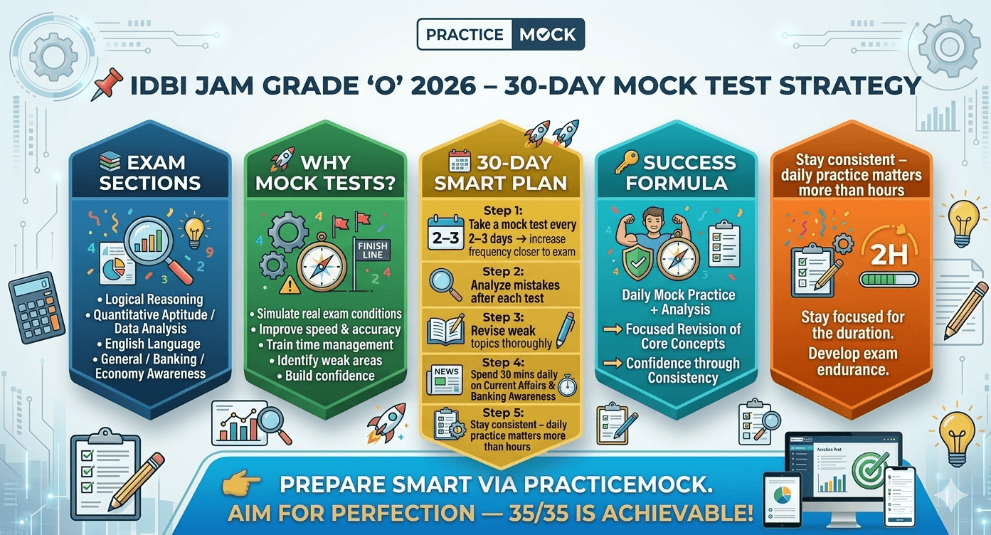 How to Clear IDBI JAM Grade ‘O’ 2026 in 30 Days via Mock Tests
