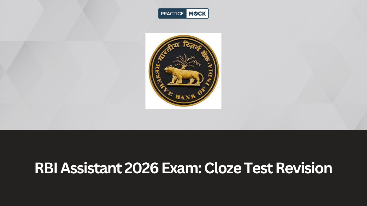 How to Revise Cloze Test for RBI Assistant 2026 Exam