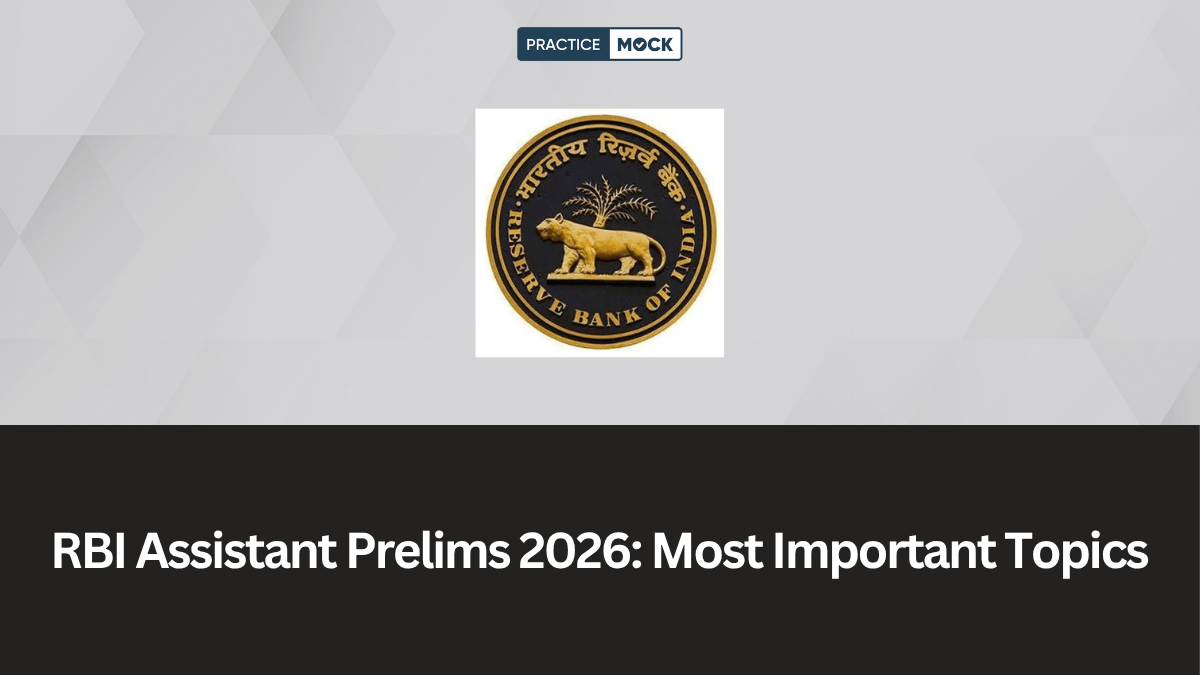 RBI Assistant Prelims 2026 Most Important Topics