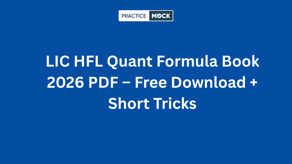 LIC HFL Quant Formula Book 2026 PDF – Free Download + Short Tricks
