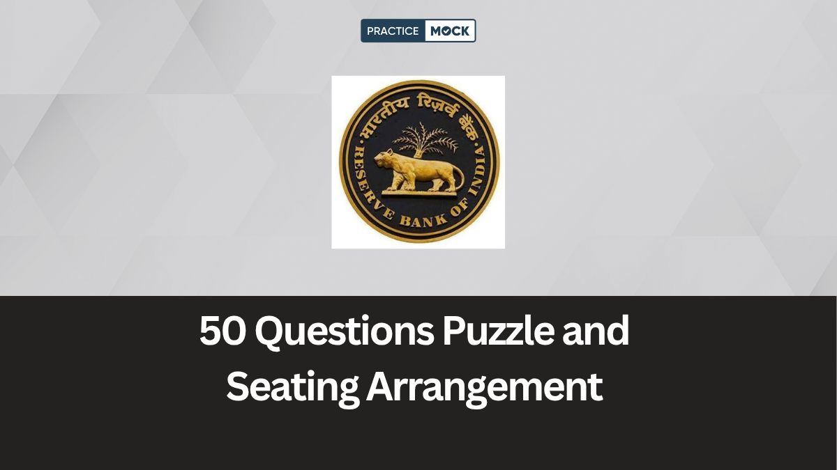 50 Questions Puzzle and Seating Arrangement PDF & Strategy
