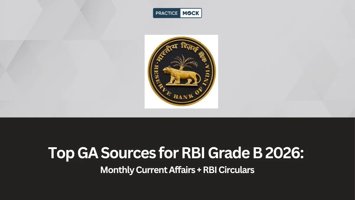 Top GA Sources for RBI Grade B 2026: Monthly Current Affairs + RBI Circulars