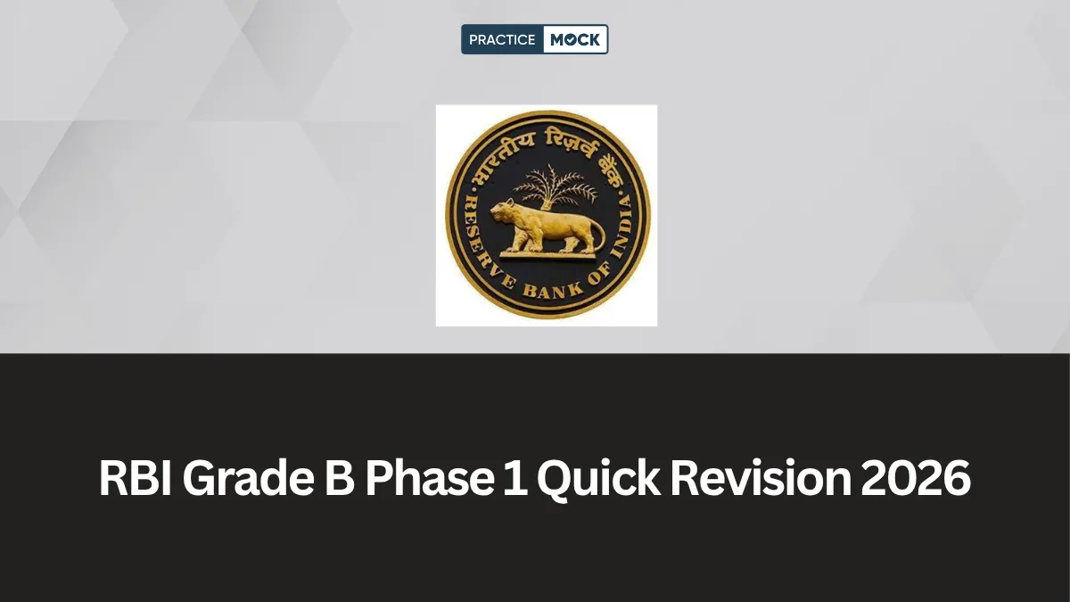 RBI Grade B Phase 1 Quick Revision Course 2026, Get Most Affordable Course for Success