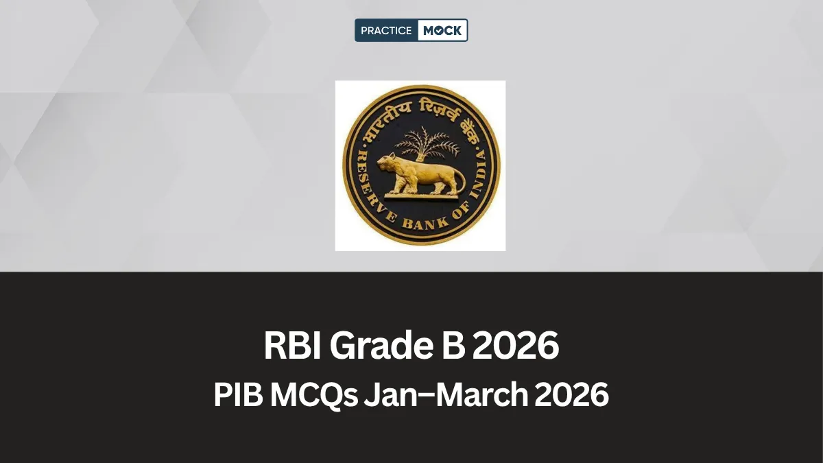 RBI Grade B 2026 PIB MCQs Complete Revision | Jan–March 2026