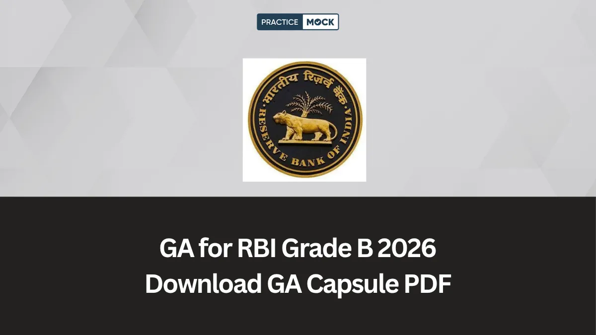 General Awareness for RBI Grade B 2026: Download GA Capsule PDF