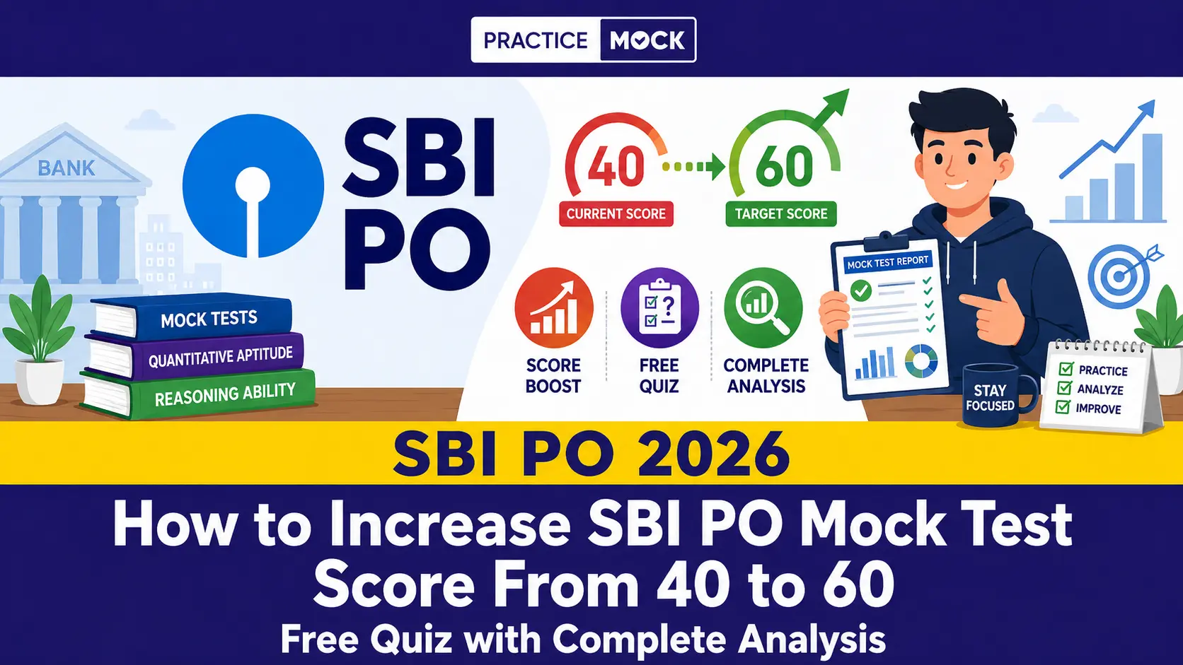 how to increase sbi po mock test score from 40 to 60