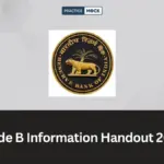 RBI Grade B Information Handout 2026 Out, Download PDFs