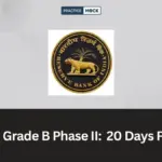 RBI Grade B Phase II: 20 Days Study Plan for Success