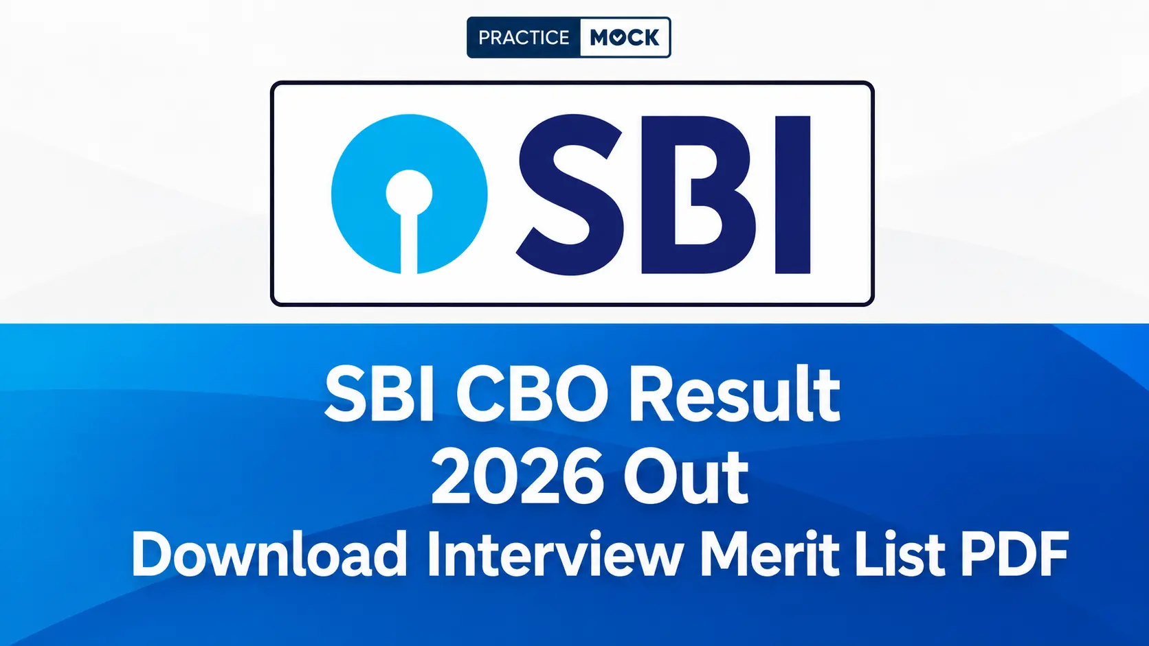 sbi cbo result 2026 out