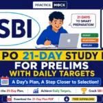 SBI PO 21-Day Study Plan 2026 for Prelims with Daily Targets
