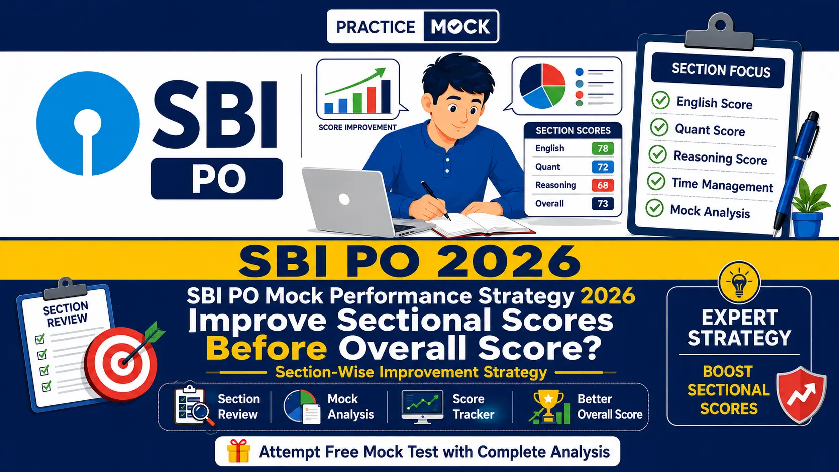 sbi po mock performance strategy improve sectional scores before overall score