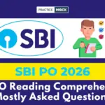 SBI PO Reading Comprehension Mostly Asked Questions, Download Free PDF