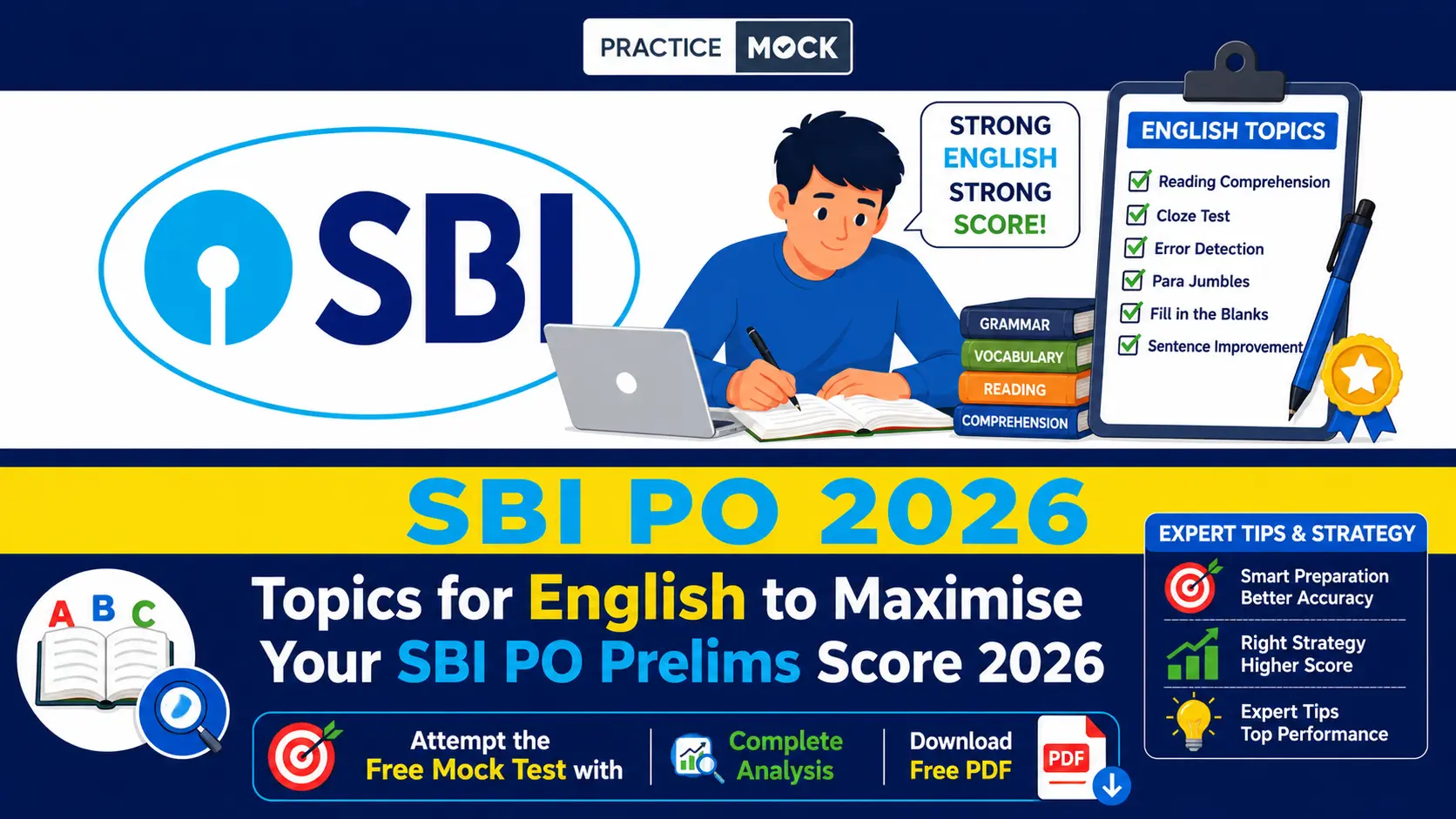 topics for english to maximise your sbi po prelims score 2026