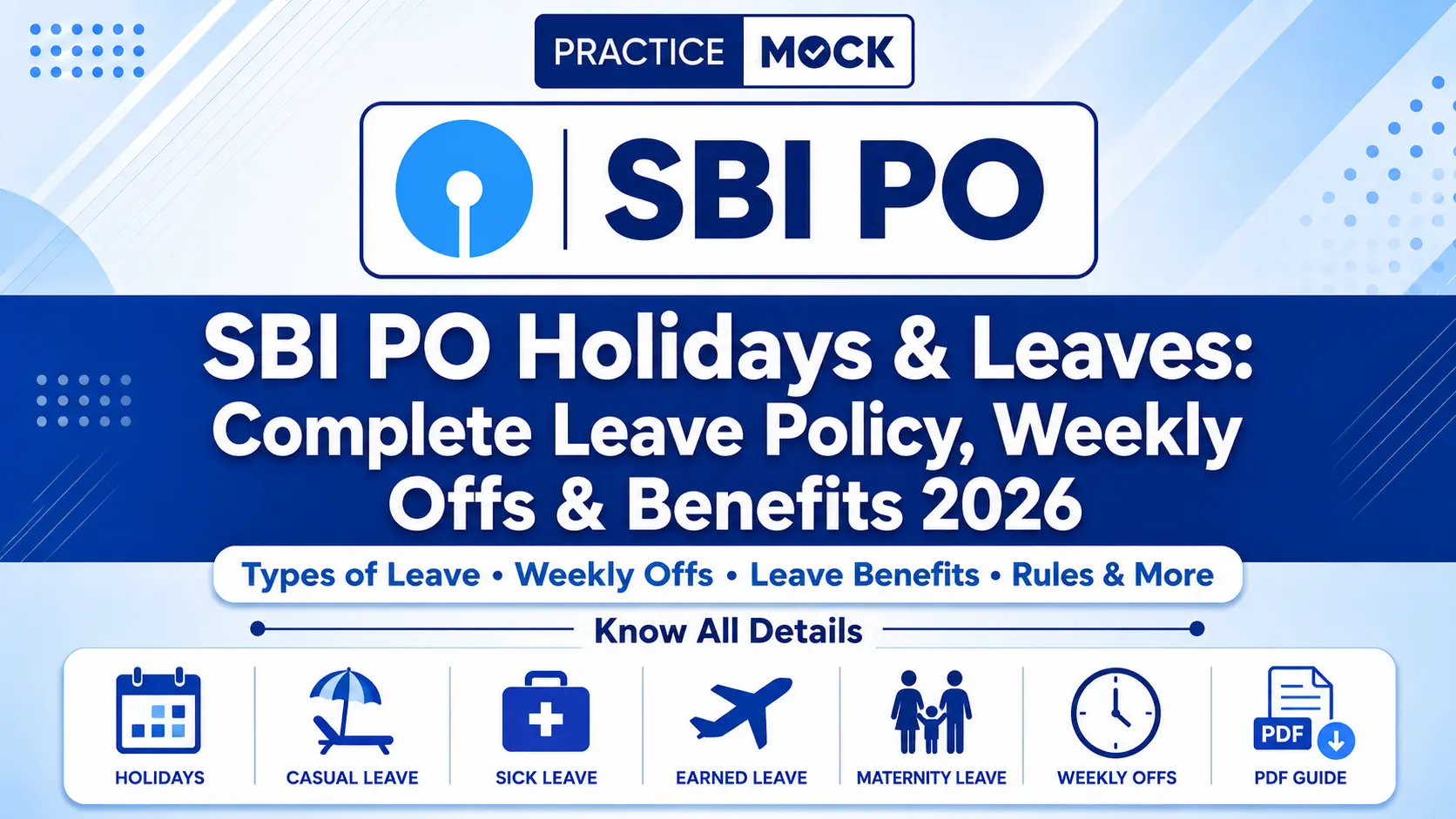 sbi po holidays and leaves