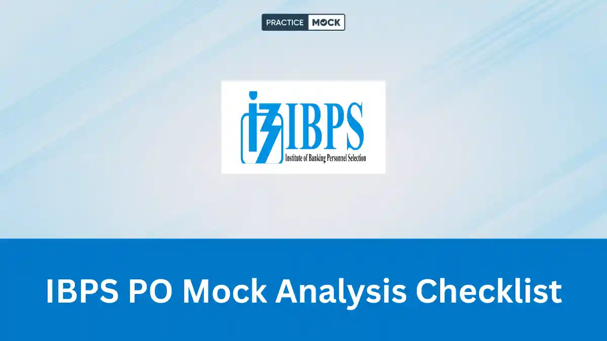 IBPS PO Mock Analysis Checklist