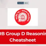 RRB Group D Reasoning Cheatsheet 2026: Tricks, Formulas & PDF