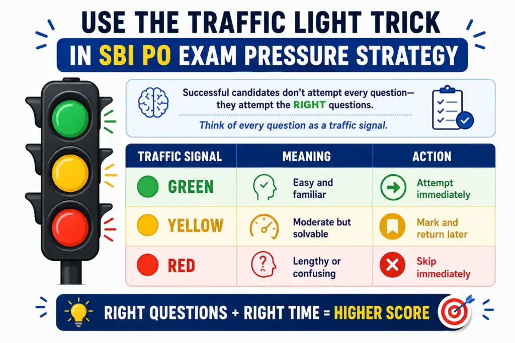 Use the Traffic Light Trick in SBI PO Exam Pressure Strategy
