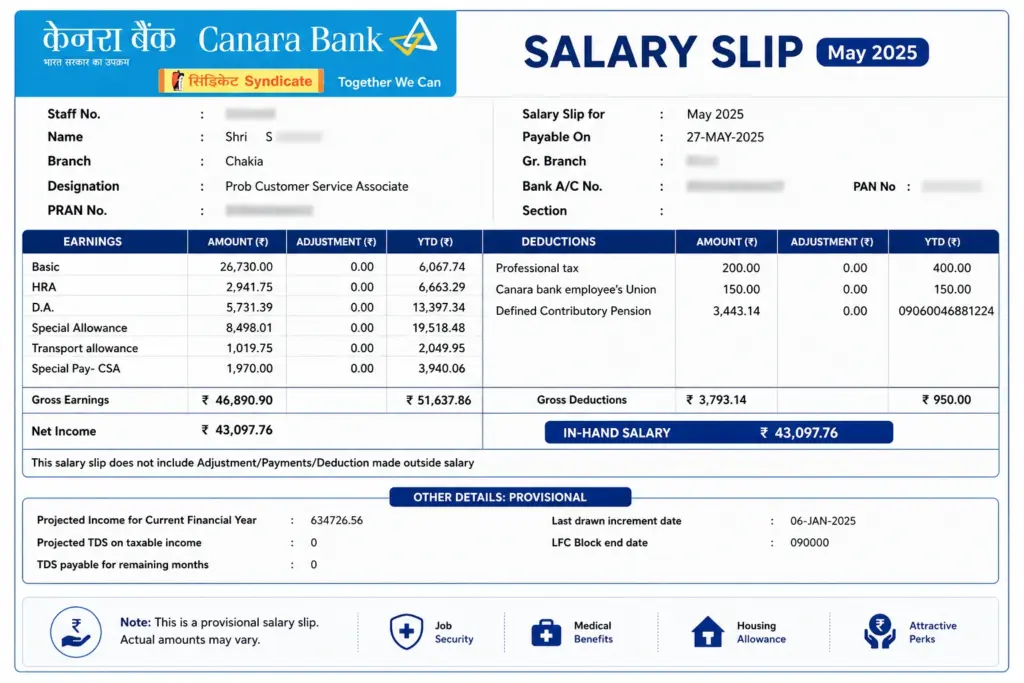 ibps clerk salary slip
