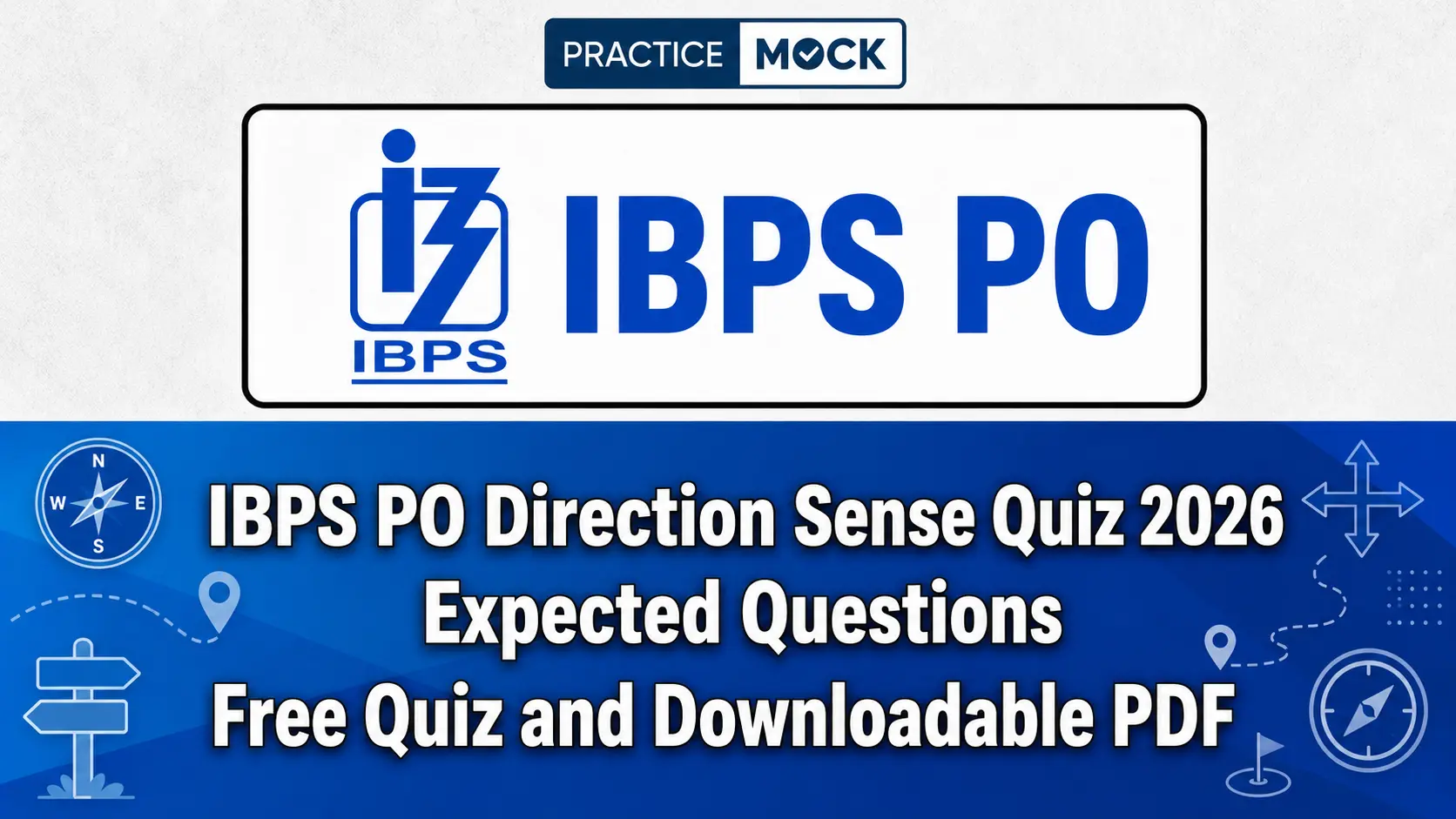 ibps po direction sense quiz and pdf
