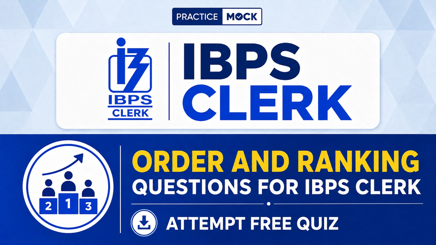 order and ranking questions for ibps clerk
