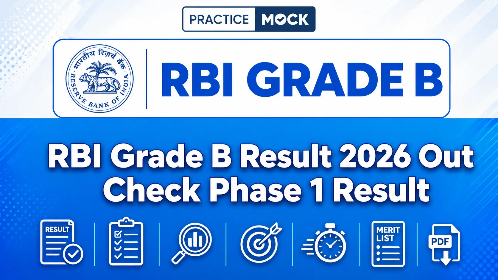 rbi grade b phase 1 result out 2026