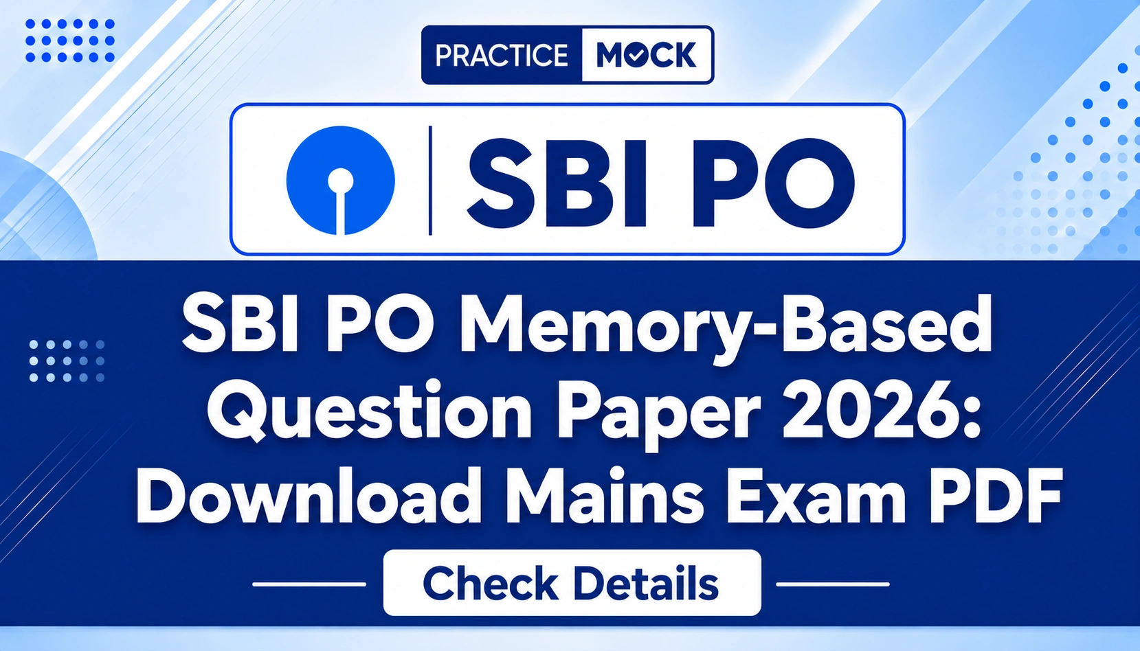 sbi po memory based question paper 2026