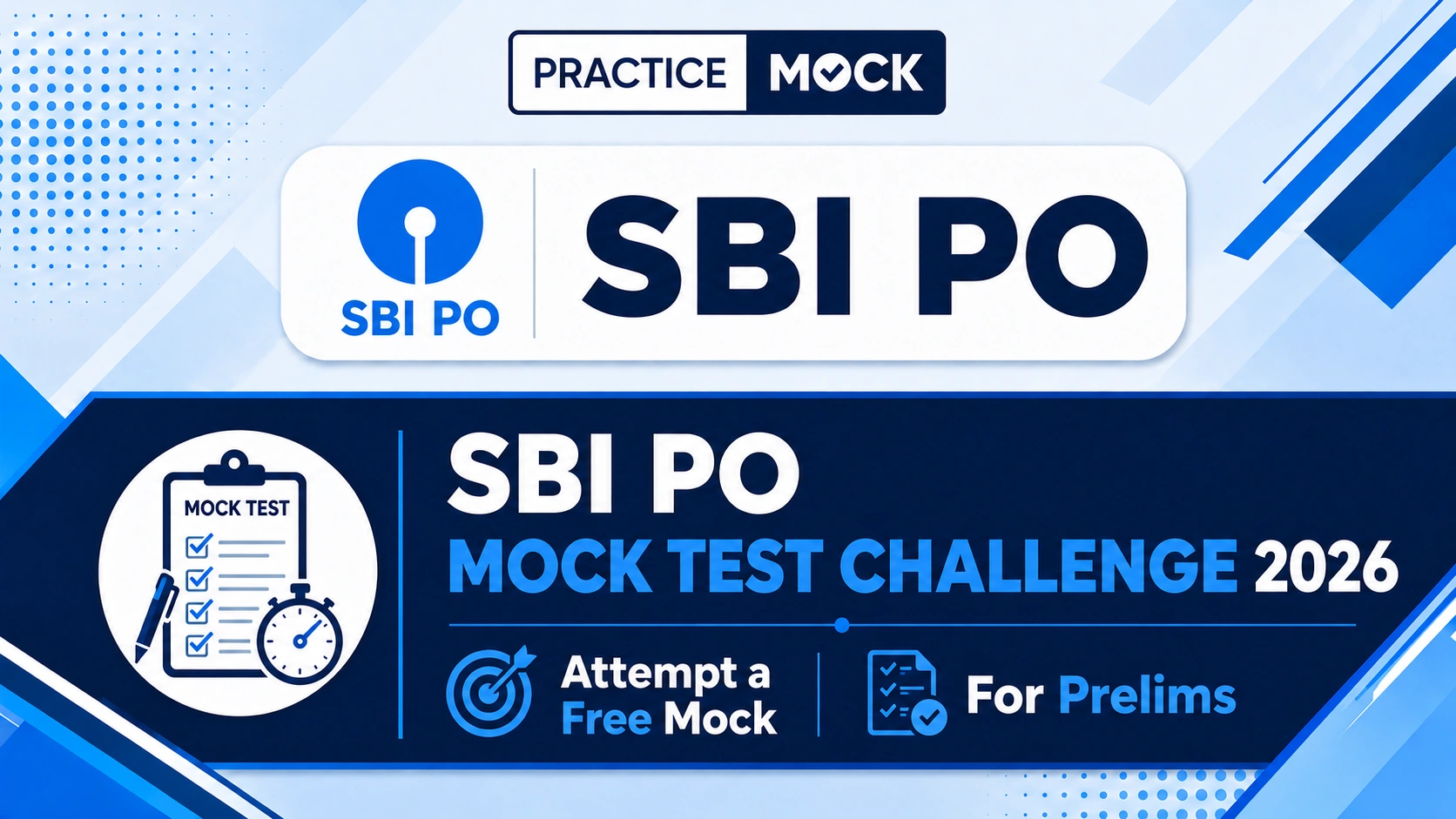 sbi po mock test challenge