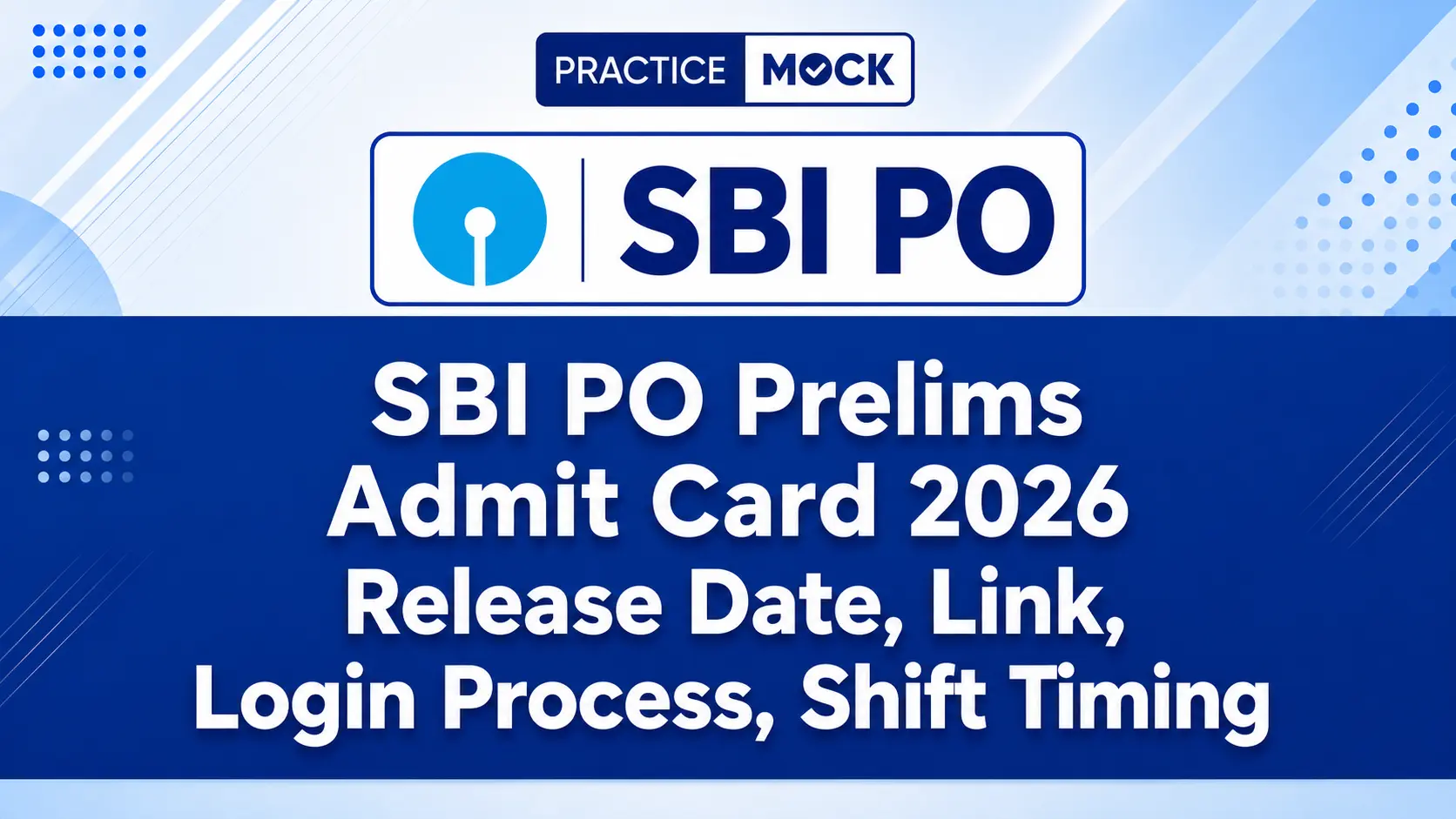 sbi po prelims admit card