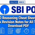 SBI PO Reasoning Cheat Sheet 2026: Quick Revision Notes for All Topics | Download PDF
