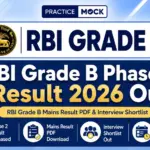 RBI Grade B Phase 2 Result 2026 Out, RBI Grade B Mains Result PDF & Interview Shortlist