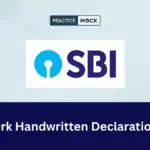 SBI Clerk Handwritten Declaration 2026, Check SBI Declaration Format and Upload Process