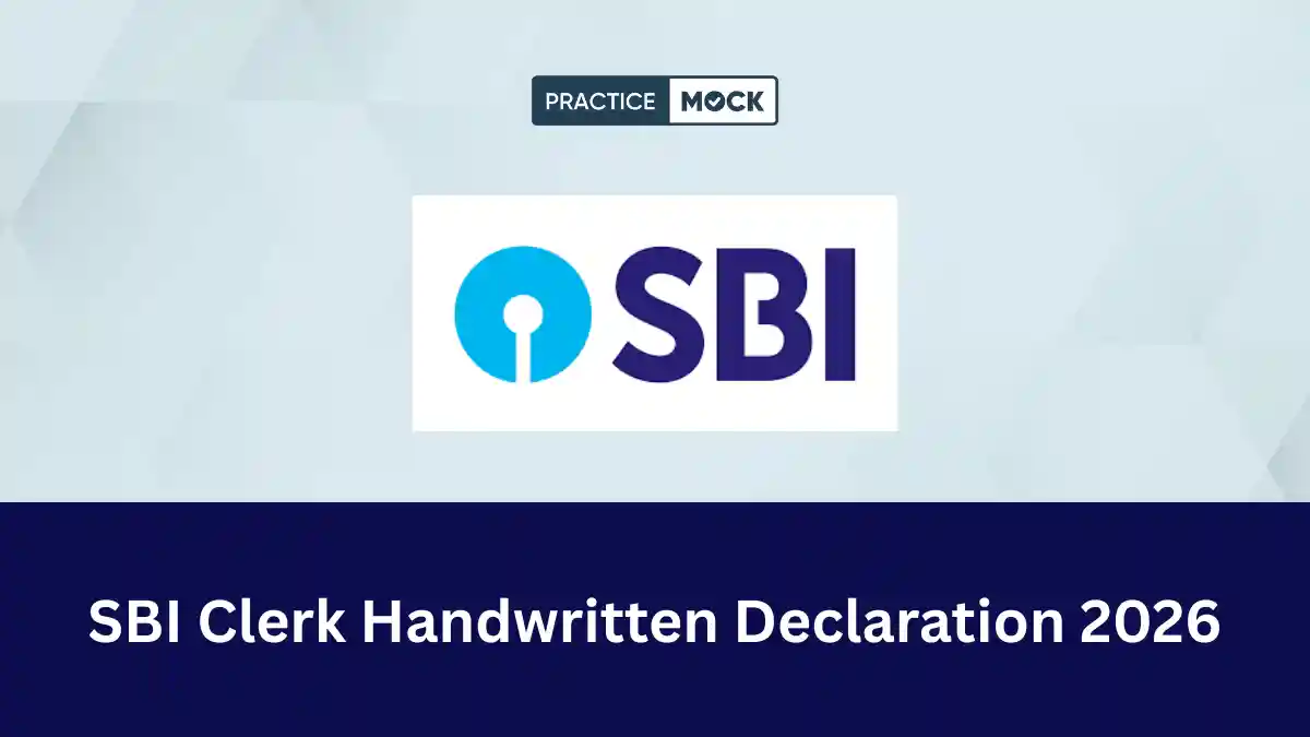 SBI Clerk Handwritten Declaration 2026: Format & Size