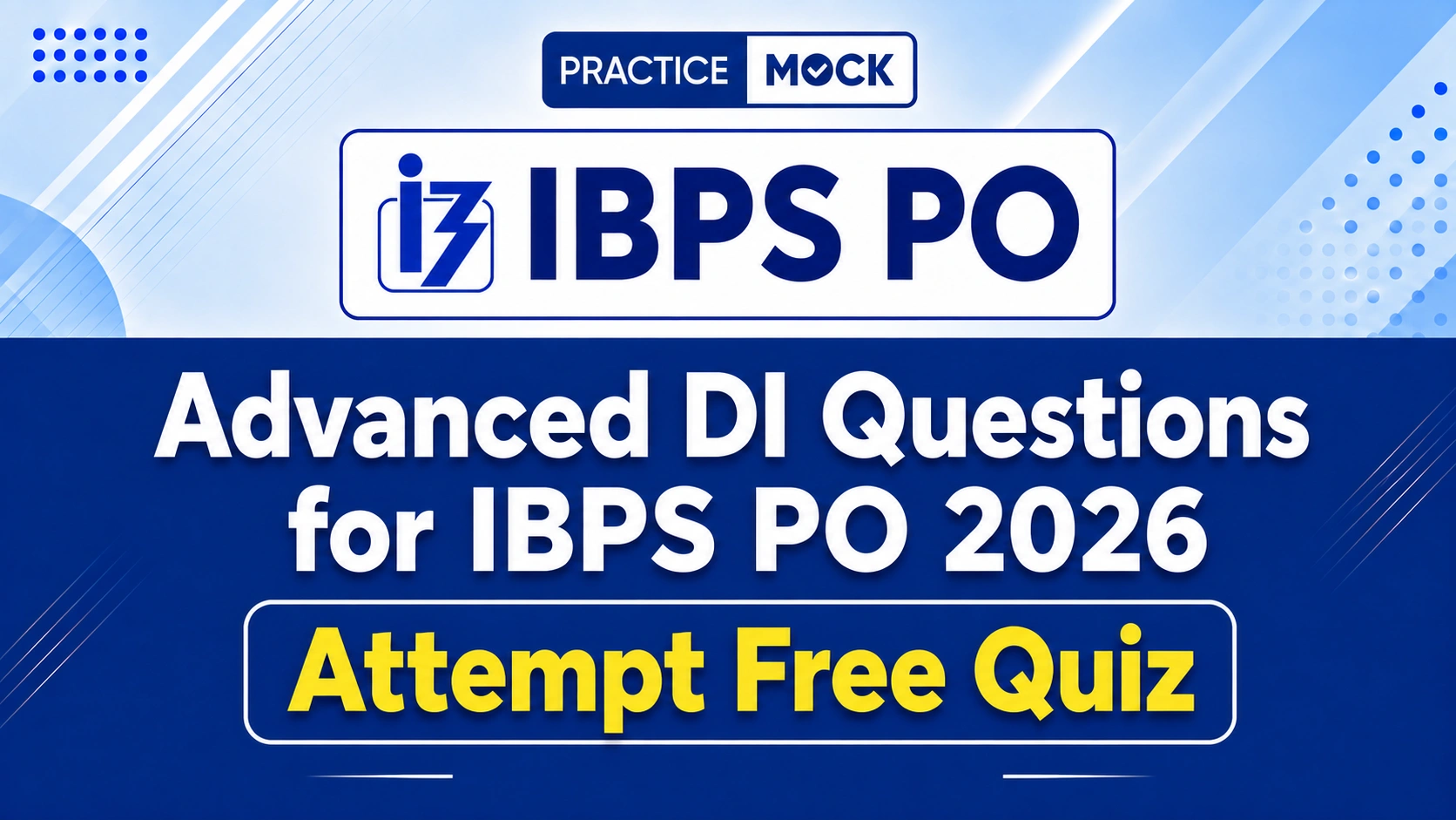 advanced di questions for ibps po quiz