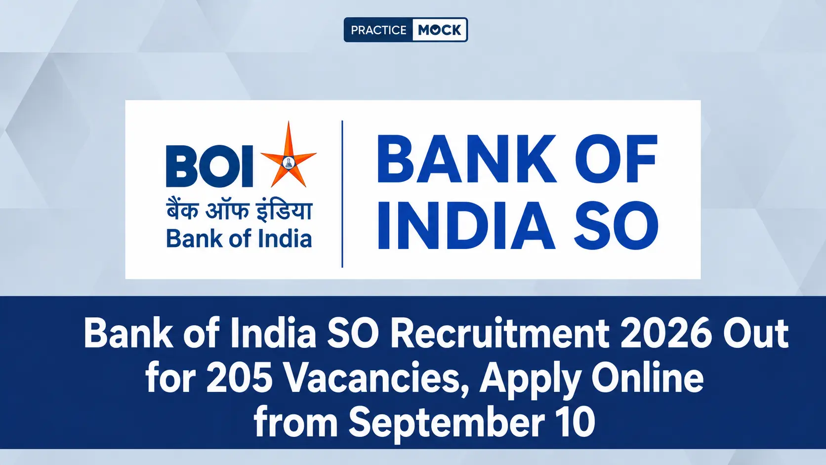 bank of india so recruitment out 2026